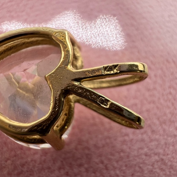 14K Yellow Gold CZ Solitaire Heart Cut Pendant - Picture 2 of 5